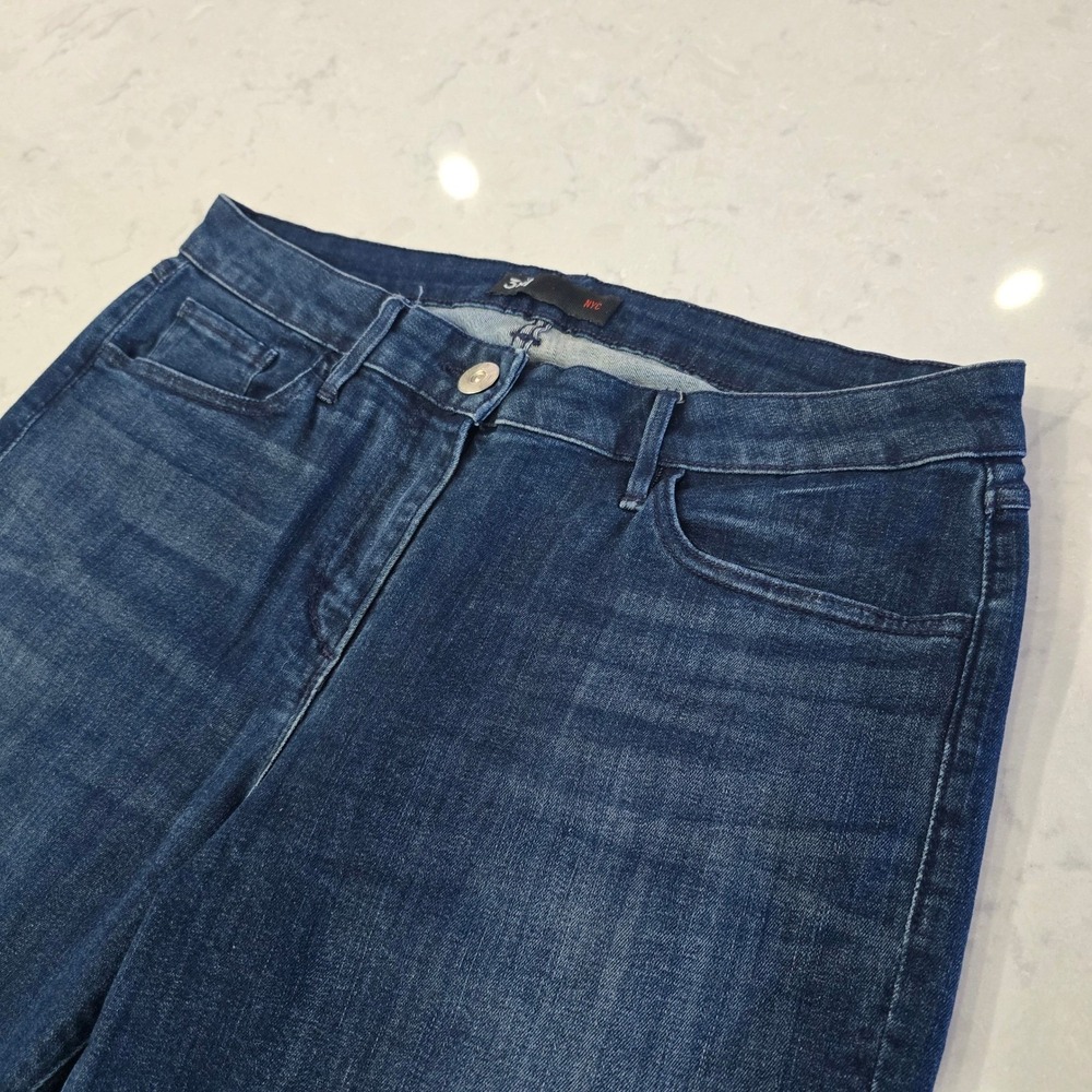 3x1 NYC Foxtrot Distressed Skinny Jeans Dark Wash Indigo Blue | Size 29